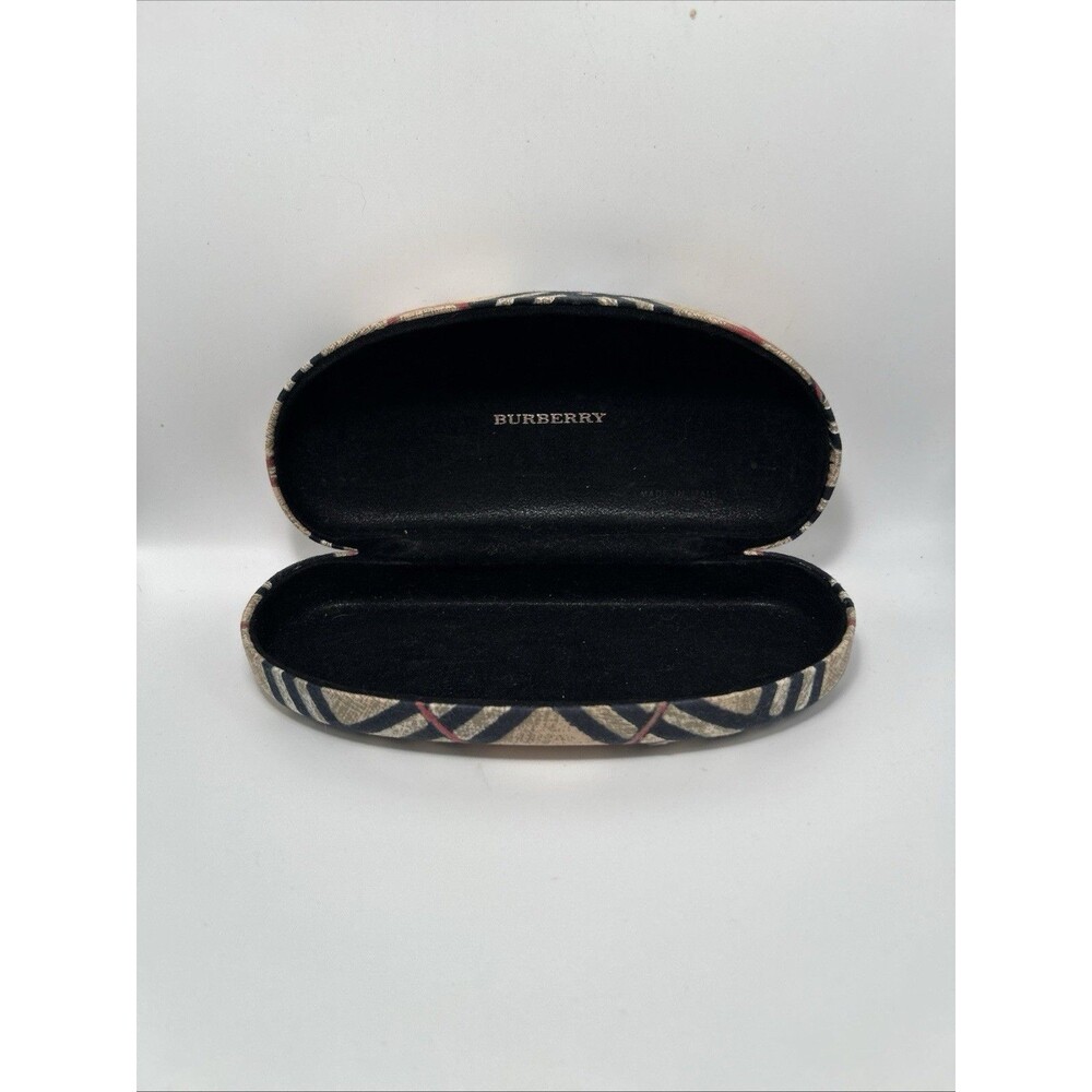 Burberry Sunglasses Case Only Brown Plaid Clamshell Made in Italy used